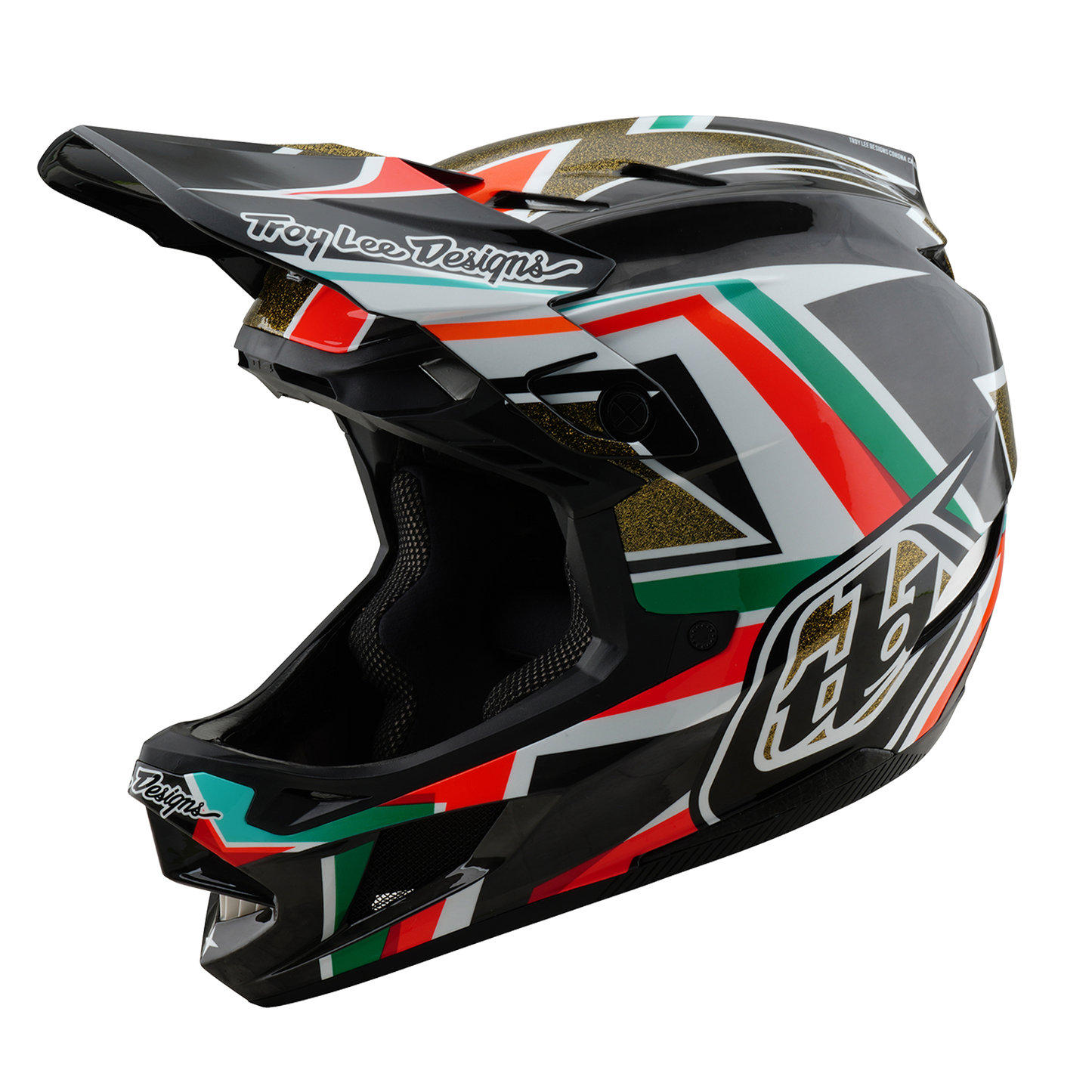 Troy Lee Designs D4 CARBON MIPS FRAMES Casco MTB Nero/Oro