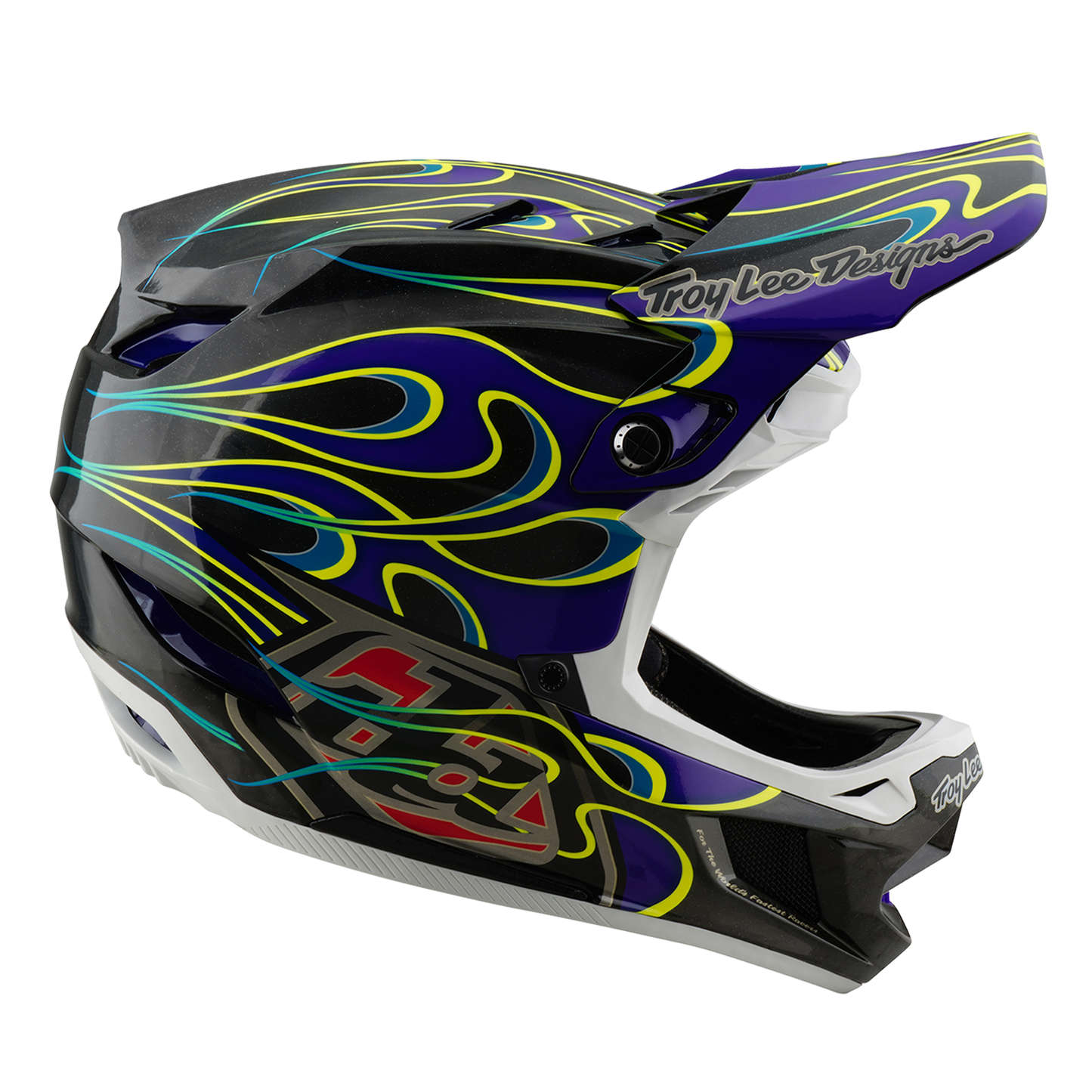 Troy Lee Designs D4 CARBON MIPS Casco MTB a goccia Nero/Viola