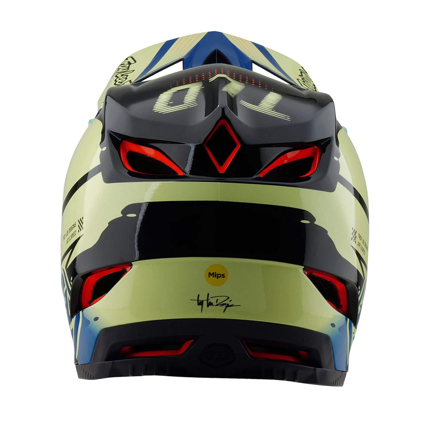 Casco MTB Troy Lee Designs D4 CARBON MIPS Drip Giallo