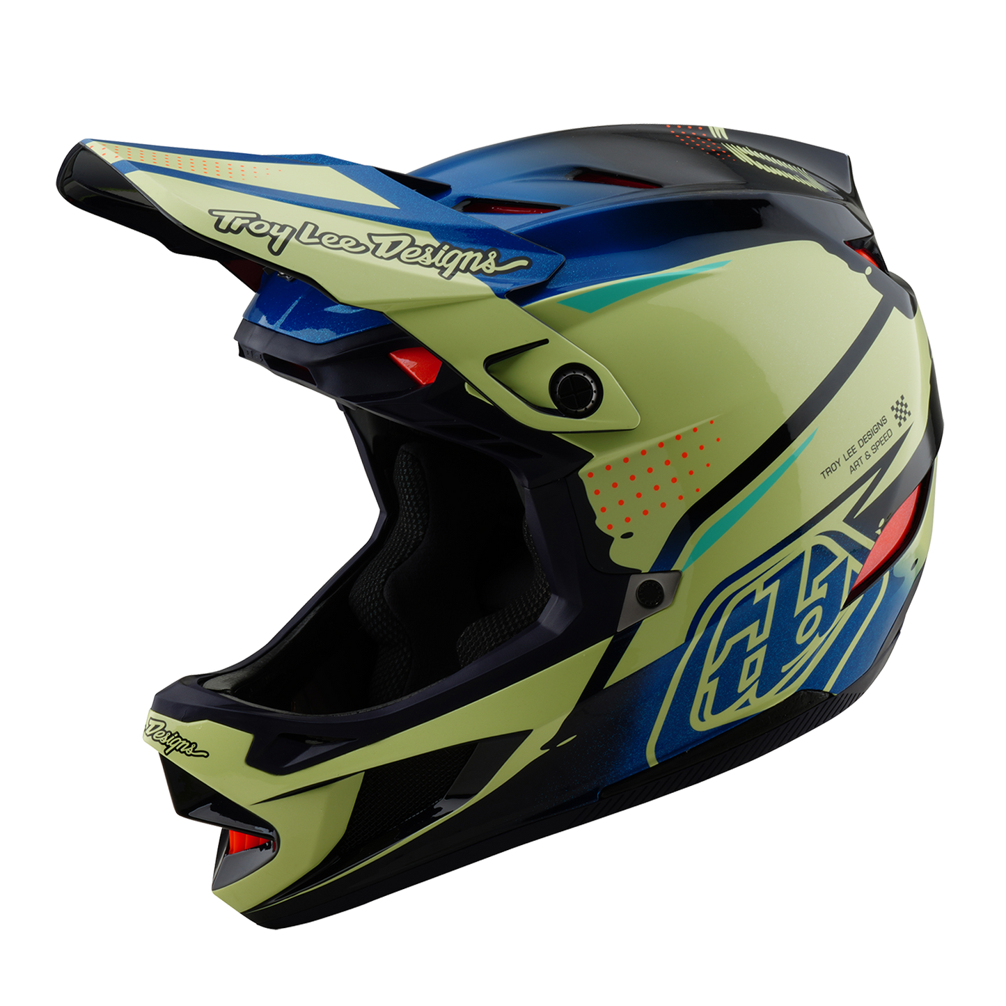 Casco MTB Troy Lee Designs D4 CARBON MIPS Drip Giallo