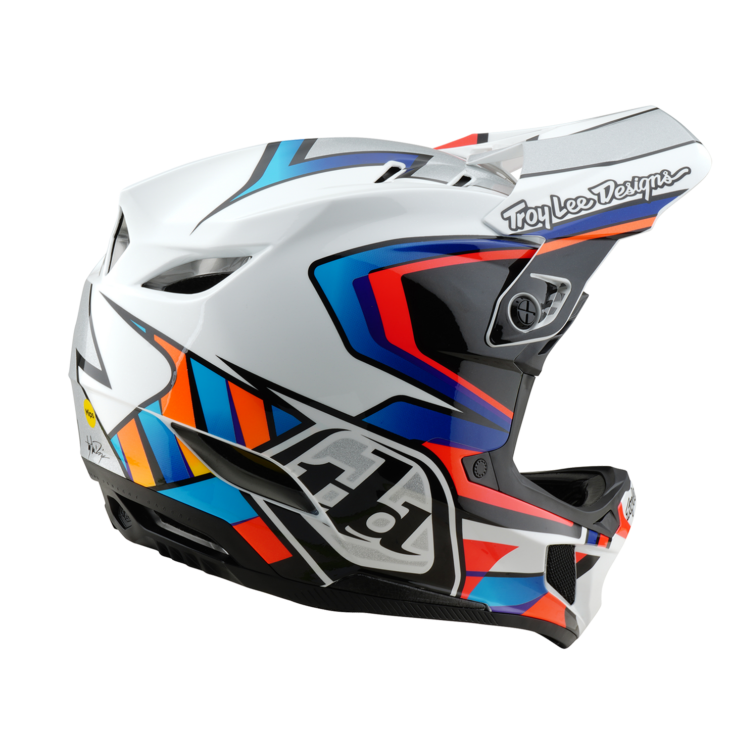 TROY LEE DESIGNS D4 COMPOSITE FRAMES Casco MTB Bianco/Grigio 2025