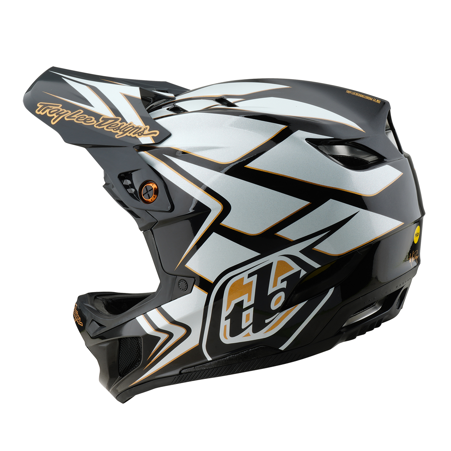 Troy Lee Designs D4 COMPOSITE MIPS GHOSTWING Casco MTB Bianco