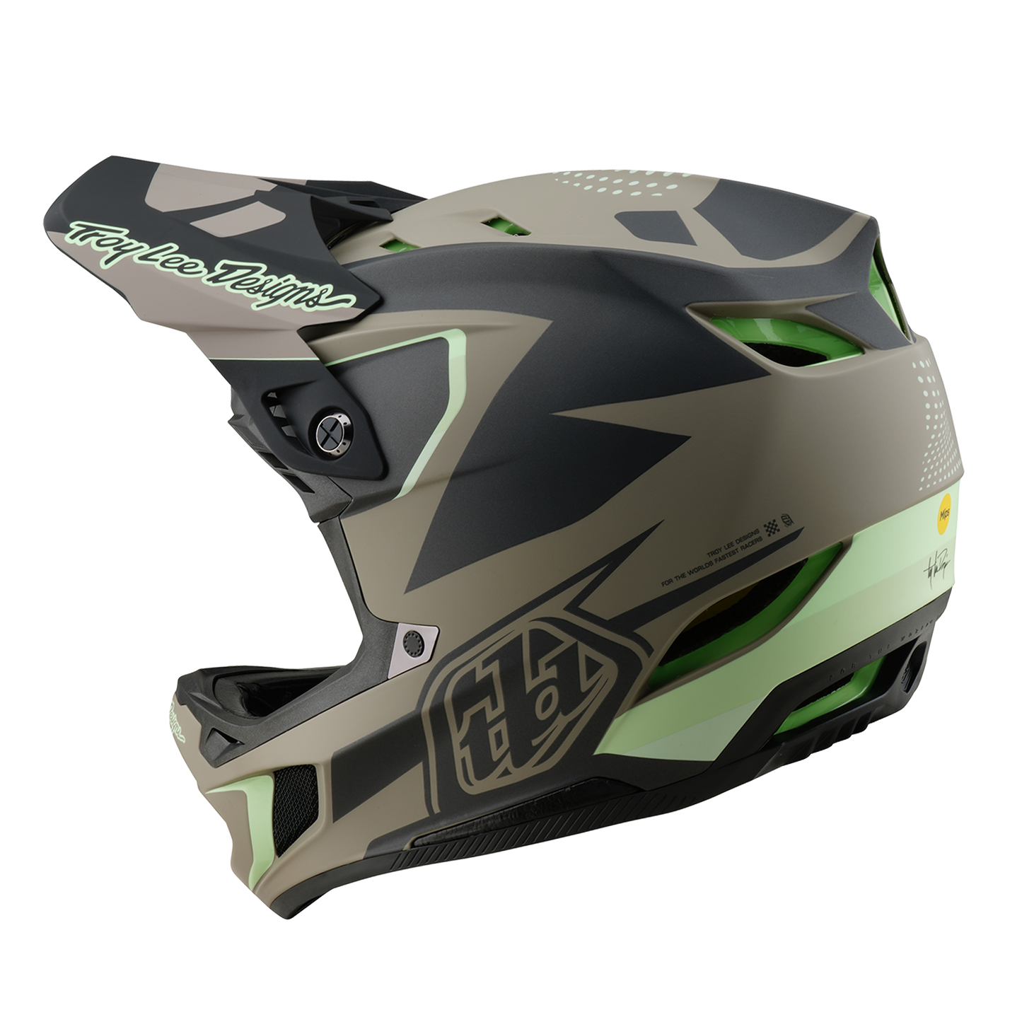 Casco MTB Troy Lee Designs D4 COMPOSITE MIPS Marrone/Nero/Giallo