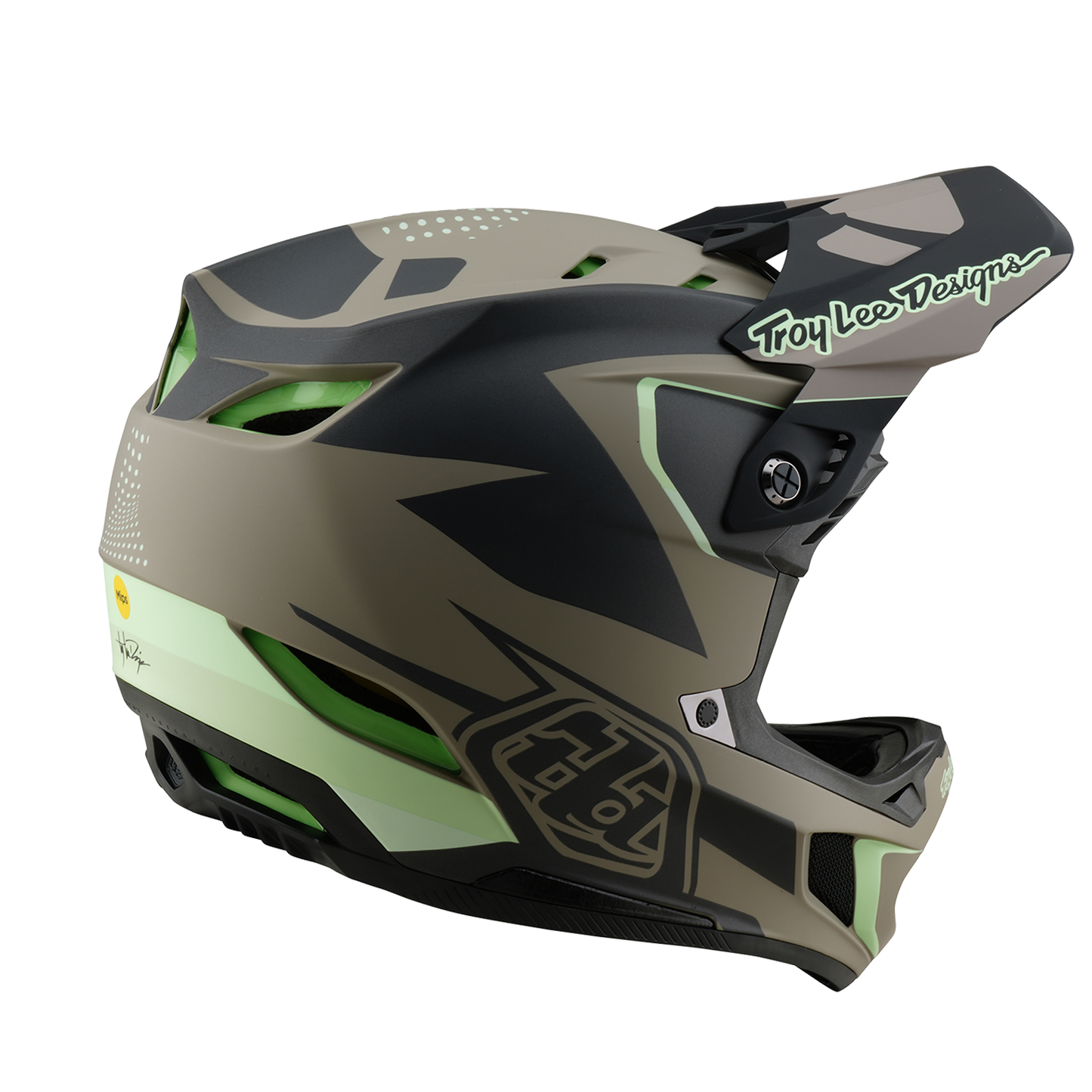 Casco MTB Troy Lee Designs D4 COMPOSITE MIPS Marrone/Nero/Giallo