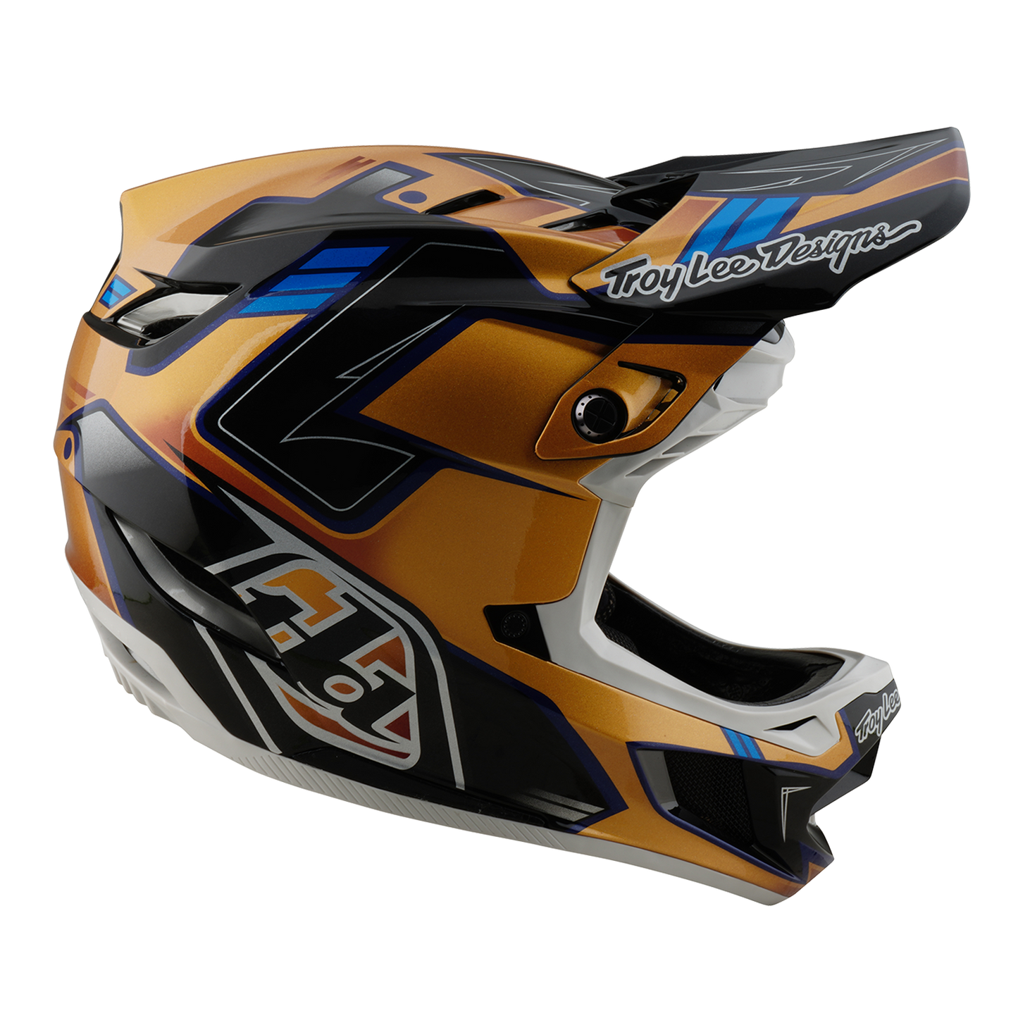 Troy Lee Designs D4 COMPOSITE MIPS ROYALTY Casco MTB nero/oro