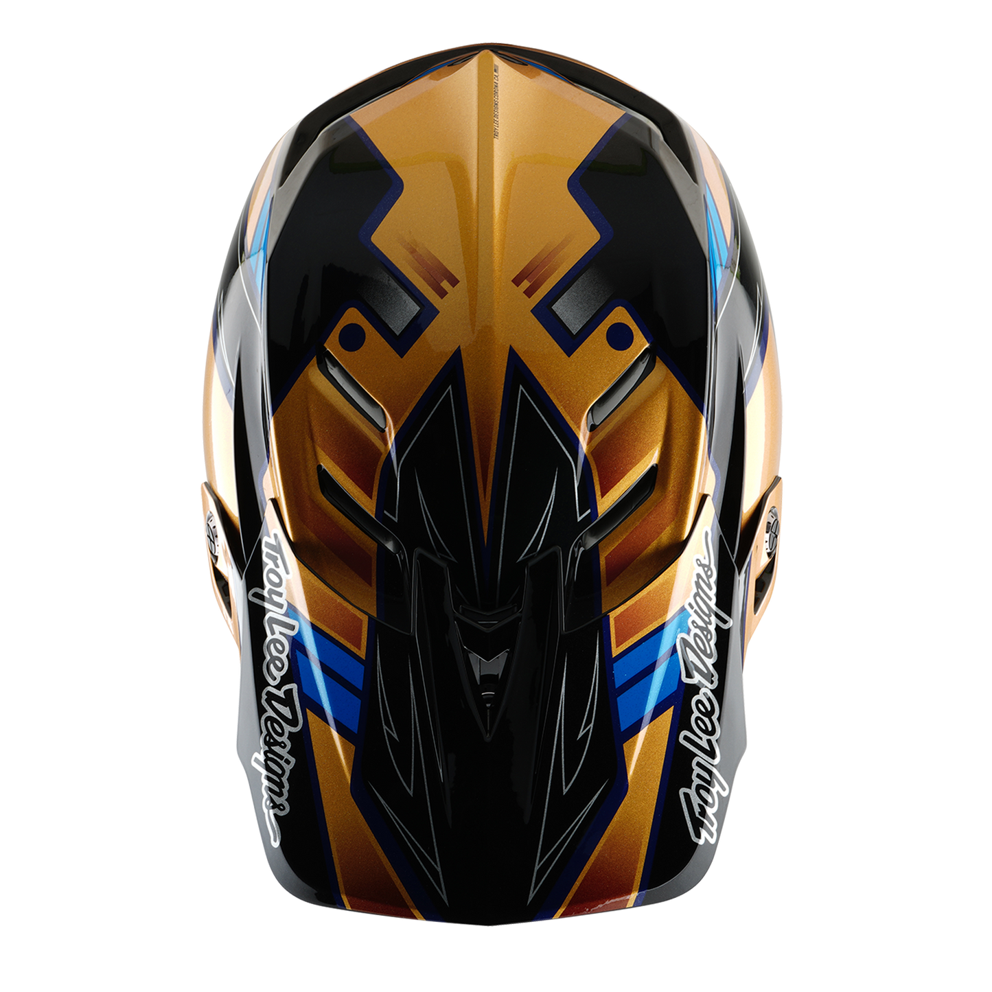 Troy Lee Designs D4 COMPOSITE MIPS ROYALTY Casco MTB nero/oro