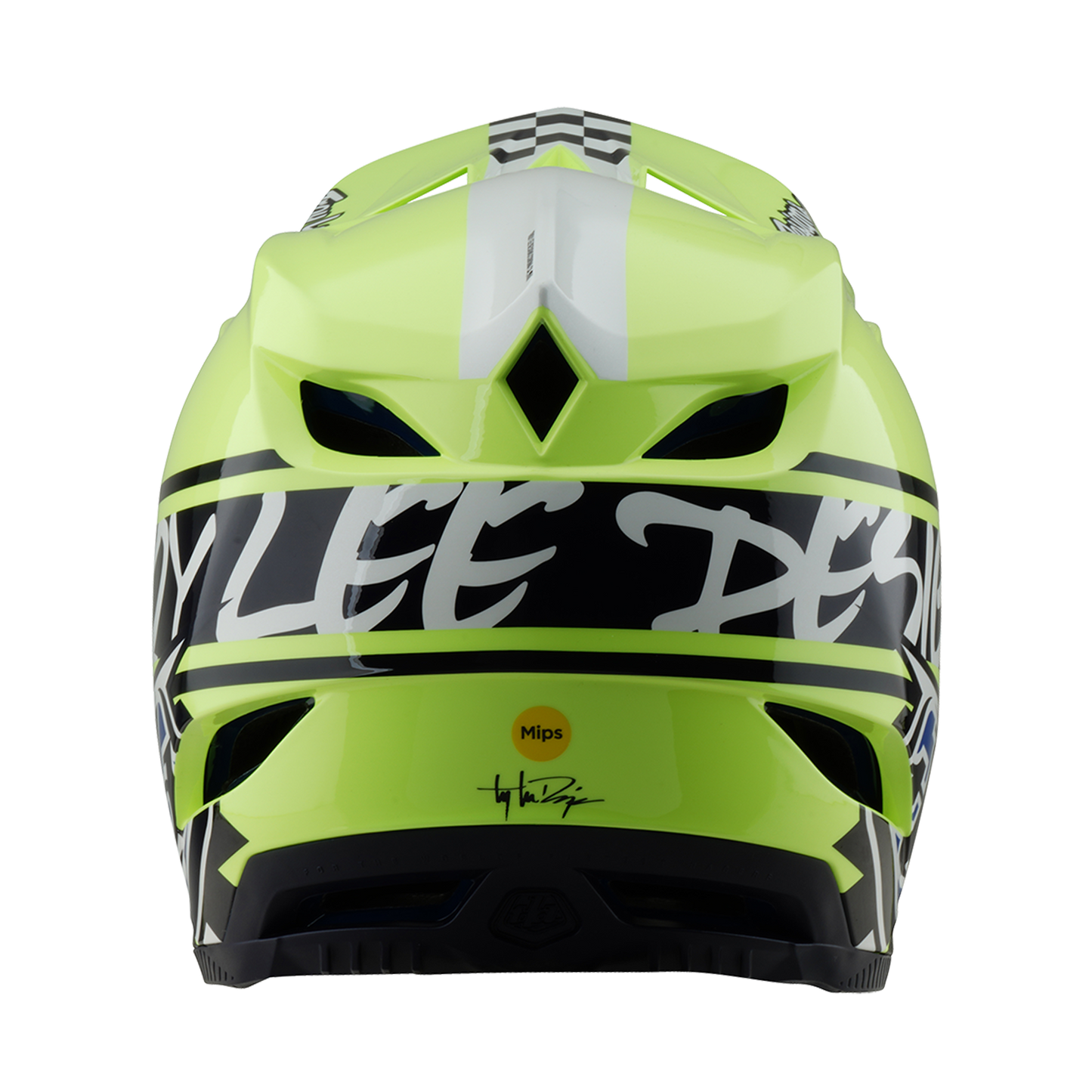 Casco MTB Troy Lee Designs D4 POLIACRILITE MIPS FIFTY 50 Giallo/Blu