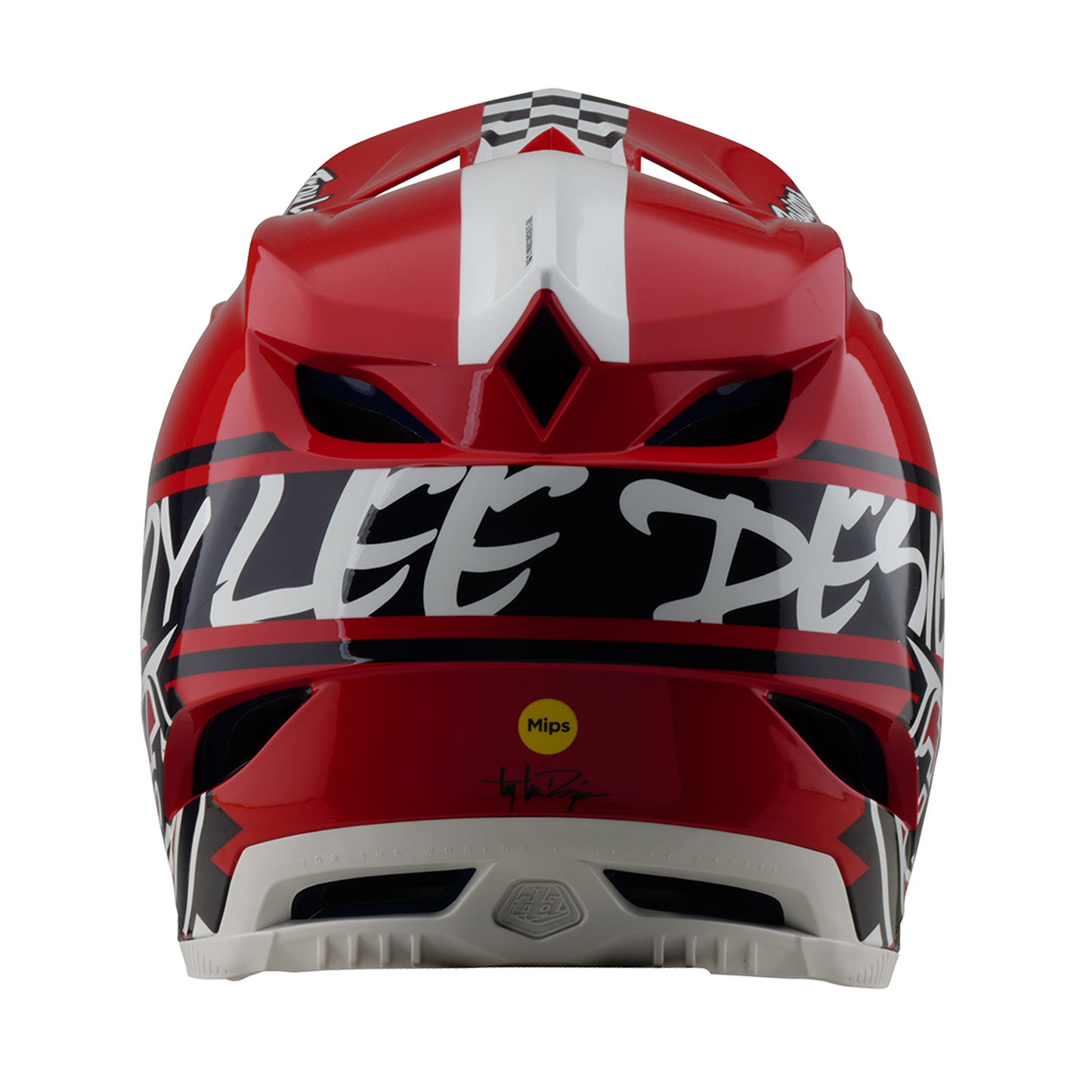 TROY LEE DESIGNS D4 POLIACRILITE FIFTY 50 Casco MTB Bianco/Rosso 2025