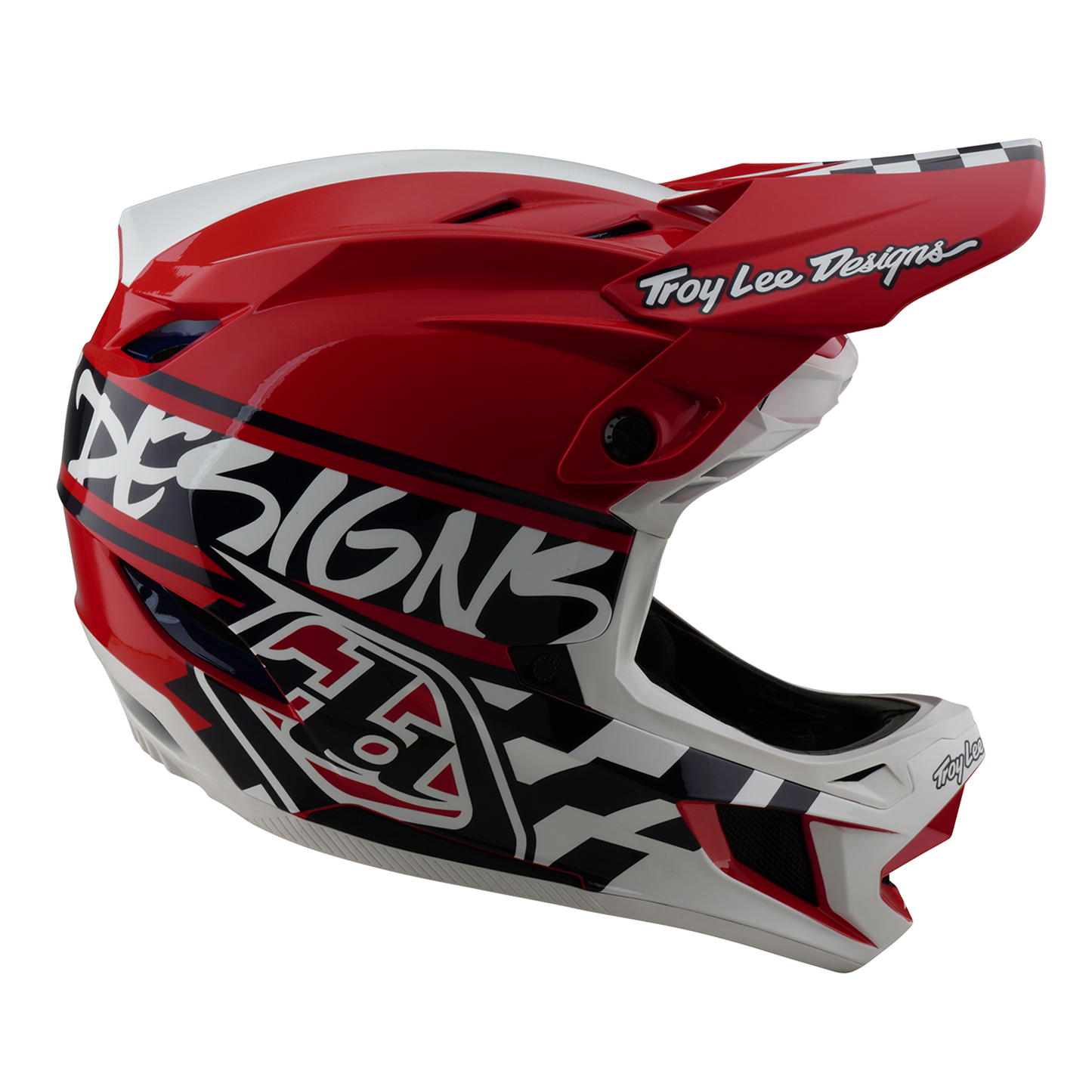 TROY LEE DESIGNS D4 POLIACRILITE FIFTY 50 Casco MTB Bianco/Rosso 2025