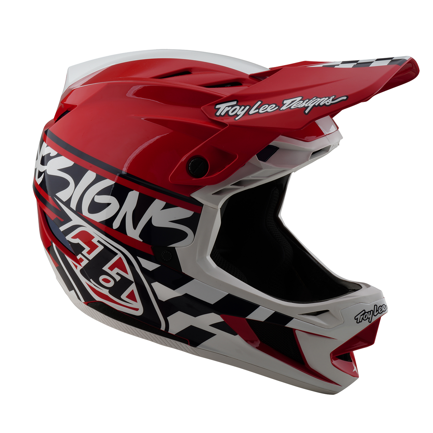 TROY LEE DESIGNS D4 POLIACRILITE FIFTY 50 Casco MTB Bianco/Rosso 2025