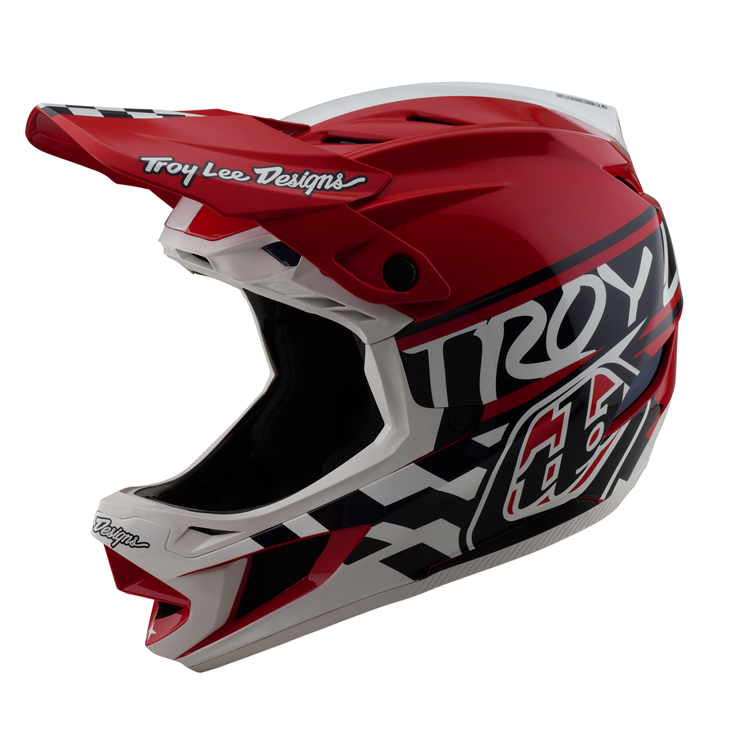 TROY LEE DESIGNS D4 POLIACRILITE FIFTY 50 Casco MTB Bianco/Rosso 2025
