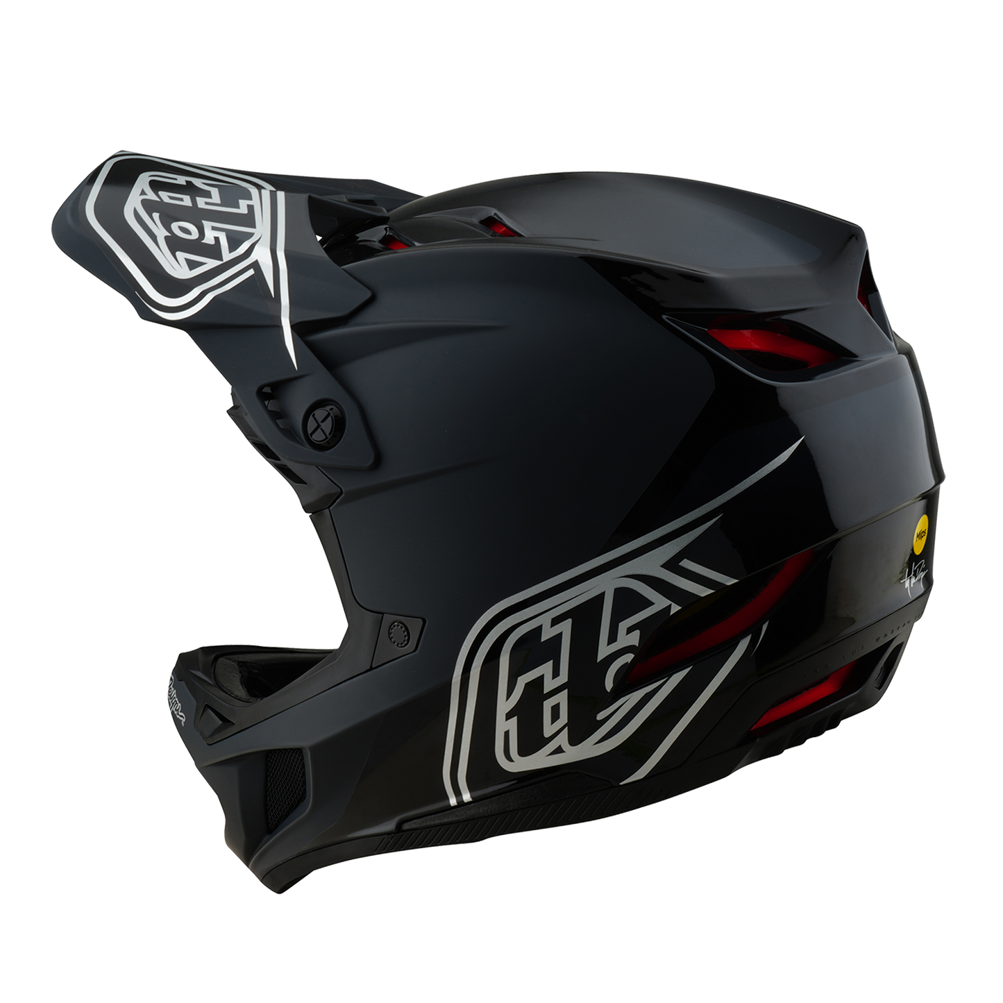 TROY LEE DESIGNS D4 POLIACRILITE SHADOW Casco MTB Nero 2025