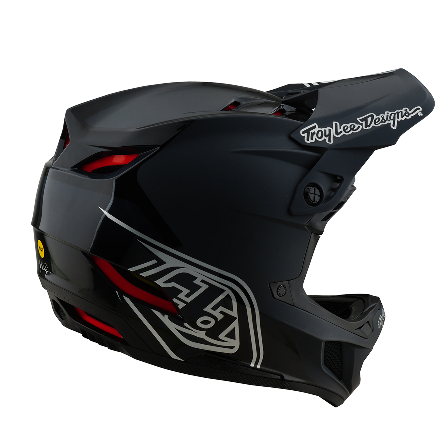 TROY LEE DESIGNS D4 POLIACRILITE SHADOW Casco MTB Nero 2025
