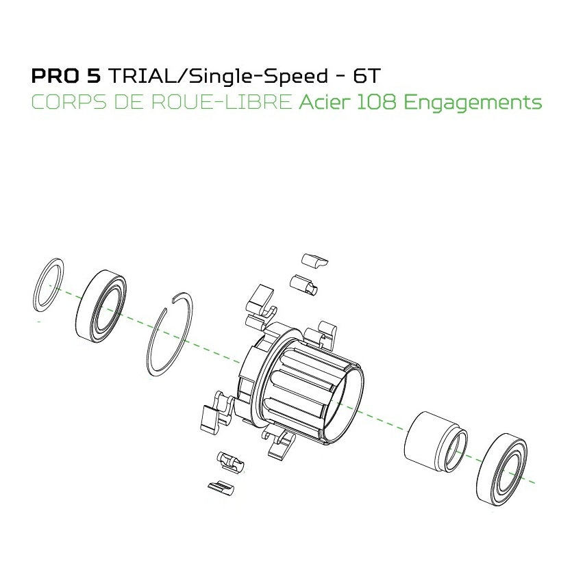 HOPE PRO 5 135 mm Singlespeed 6 Fori Mozzo posteriore nero