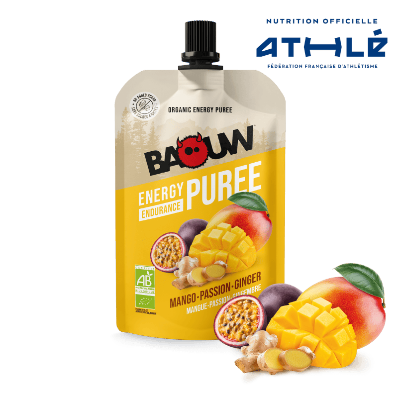 BAOUW Ricetta biologica Purea energetica di mango/passione/zenzero (90 g)