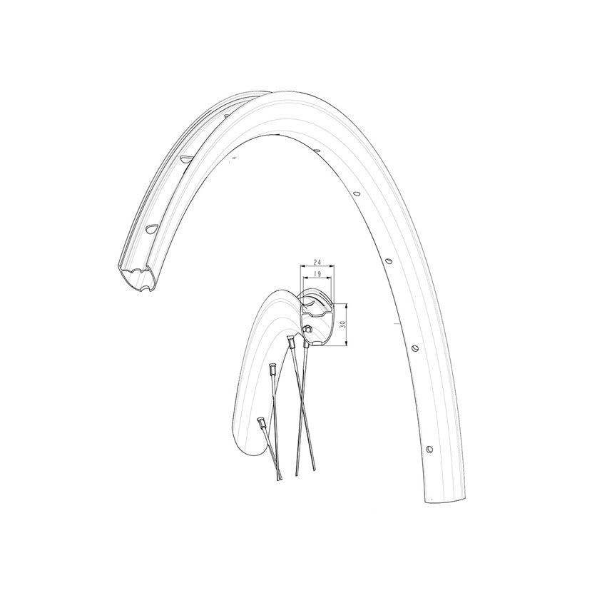 Kit ruota anteriore MAVIC KSYRIUM30 2024
