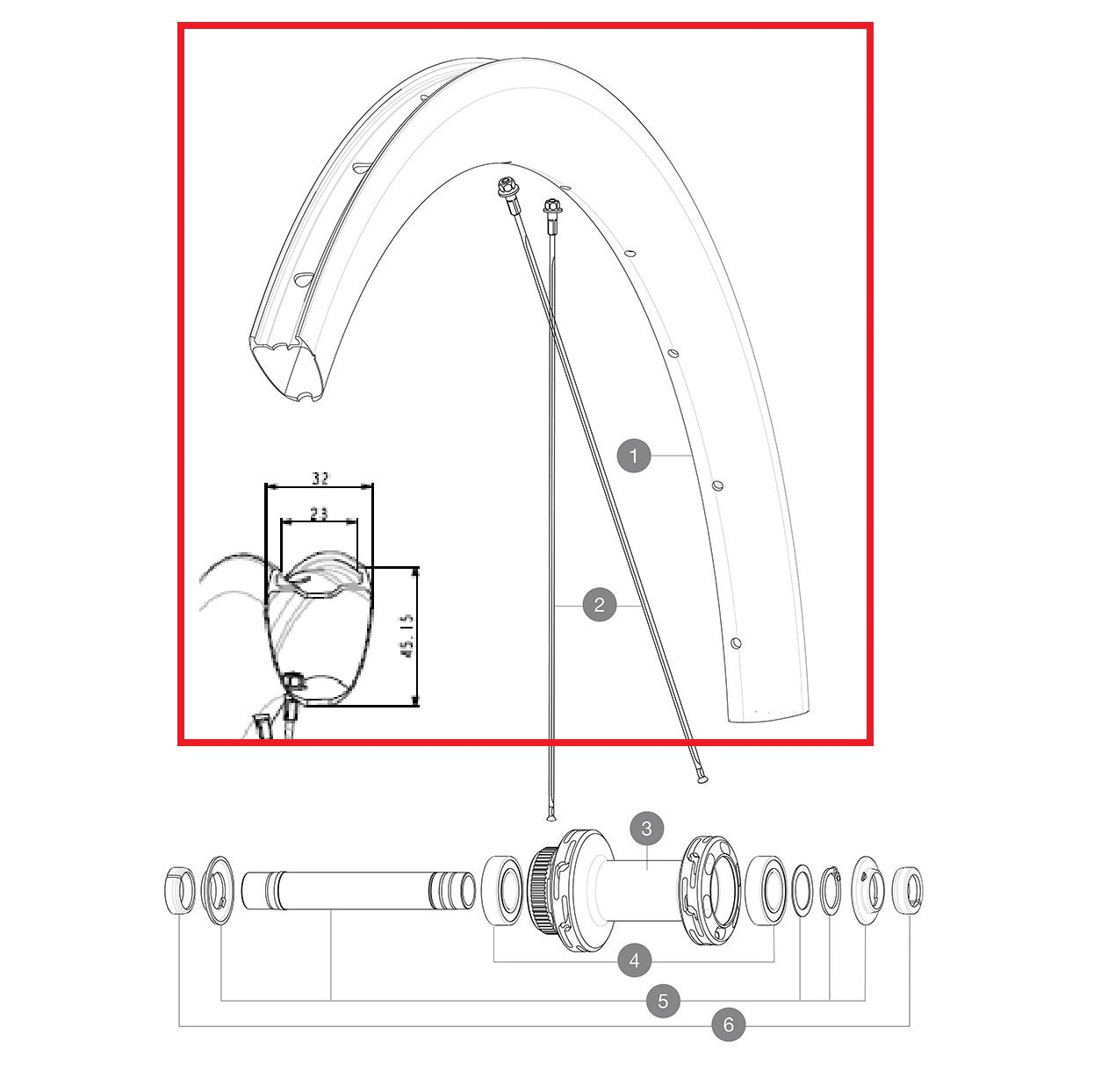 Kit ruota anteriore MAVIC COSMIC SL45 UD Disc