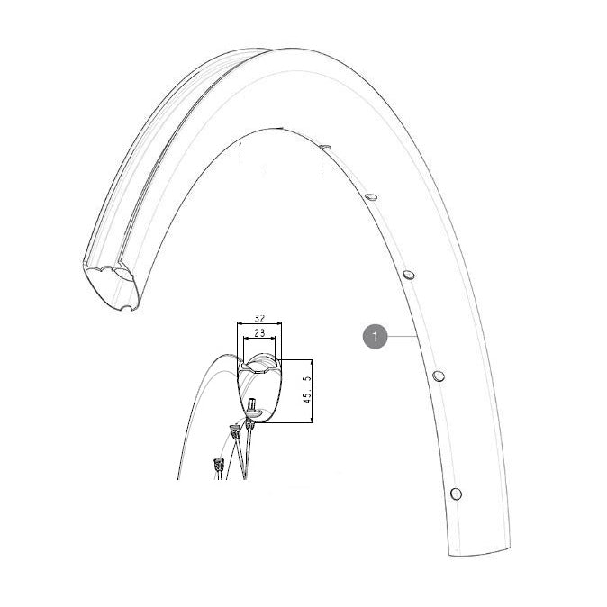 Kit ruota anteriore MAVIC COSMIC SL4 45 23mm