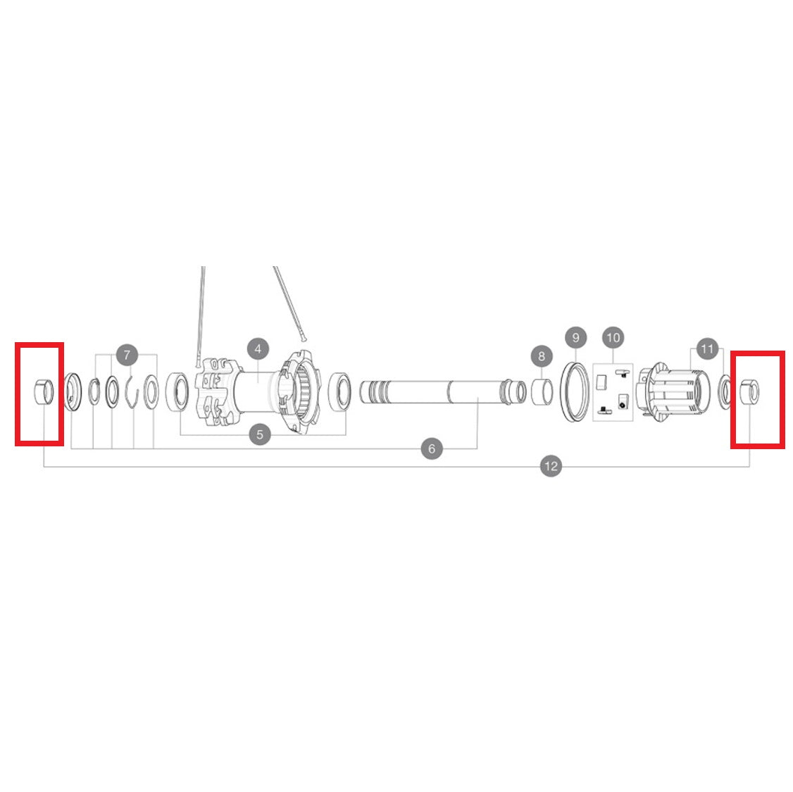 MAVIC YELL BOOST 148MM SUPPORTO ASSE POSTERIORE AUTOREGOLANTE