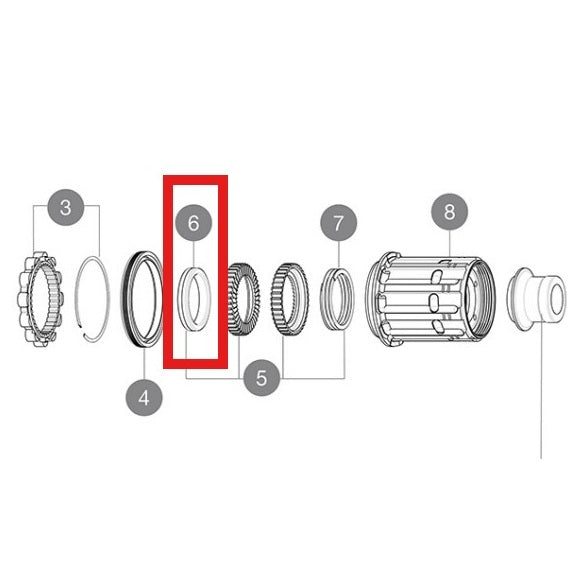 KIT 3 RONDELLE MAVIC ID360 PER CUSCINETTO 17X30X7 (6903)