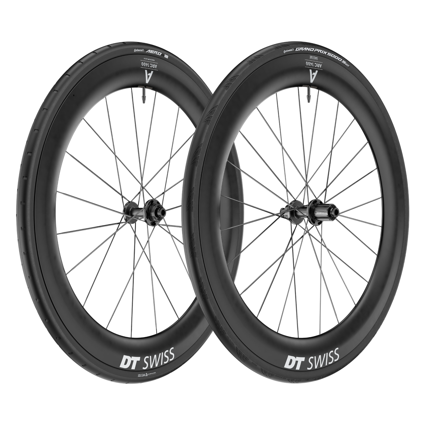 Coppia di ruote DT SWISS ARC 1100 DICUT WTS 65 Tubeless Ready (Center Lock)
