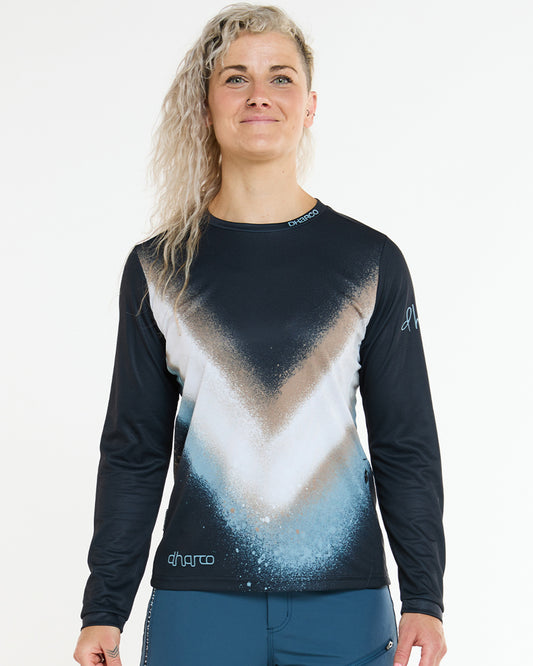 Donna DHARCO GRAVITY GOLDEN STREAK Maglia a maniche lunghe nero/blu