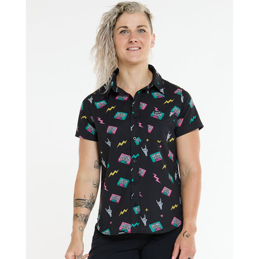 Donna DHARCO TECH PARTY MIX TAPE Camicia tecnica Nero