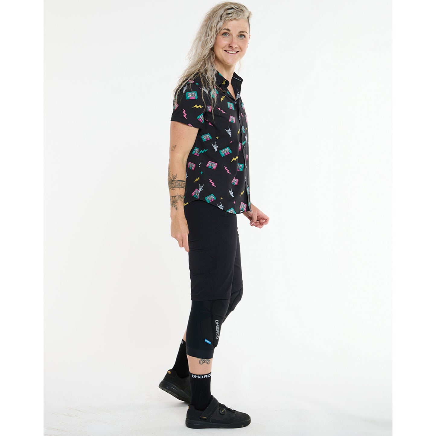 Donna DHARCO TECH PARTY MIX TAPE Camicia tecnica Nero