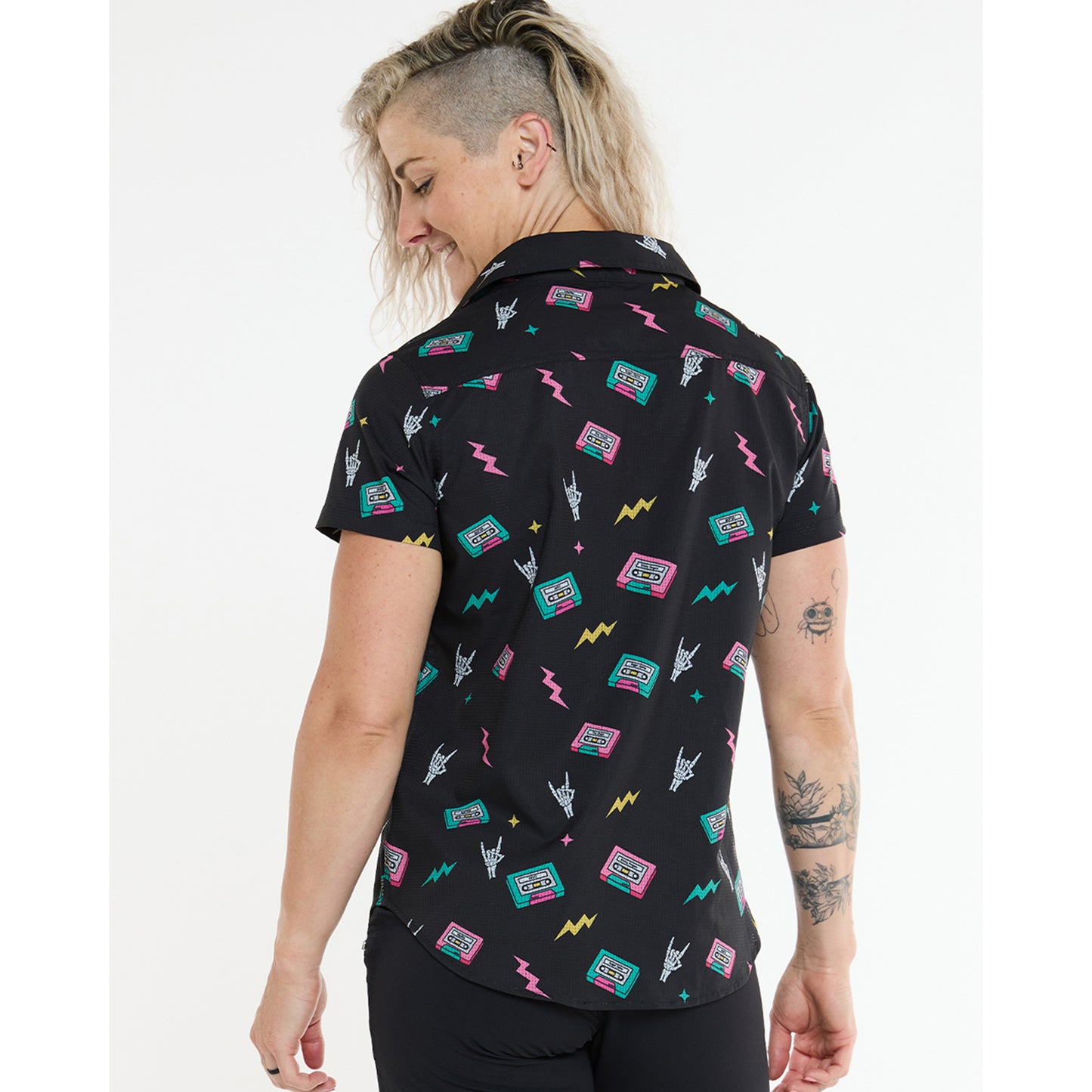 Donna DHARCO TECH PARTY MIX TAPE Camicia tecnica Nero