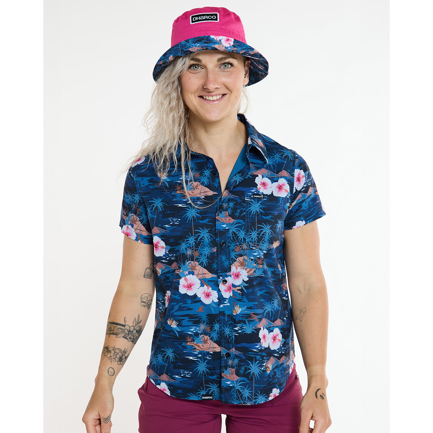 DHARCO TECH PARTY OASIS - Camicia tecnica Donna Blu