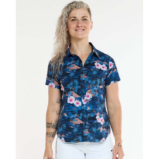 Camicia tecnica DHARCO TECH PARTY OASIS Donna Blu