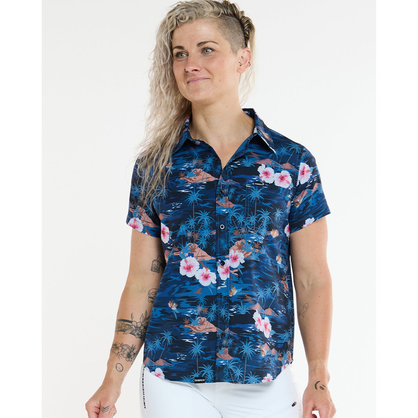 DHARCO TECH PARTY OASIS - Camicia tecnica Donna Blu