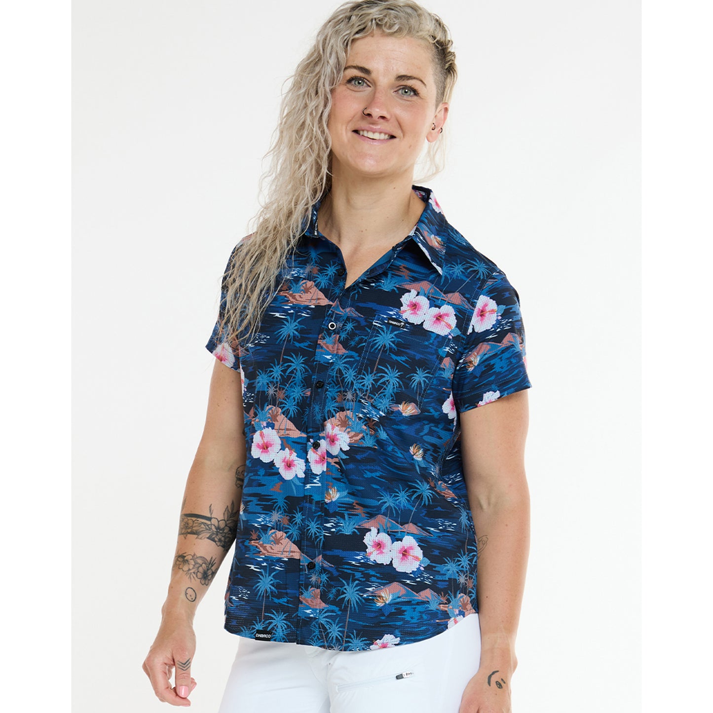 DHARCO TECH PARTY OASIS - Camicia tecnica Donna Blu