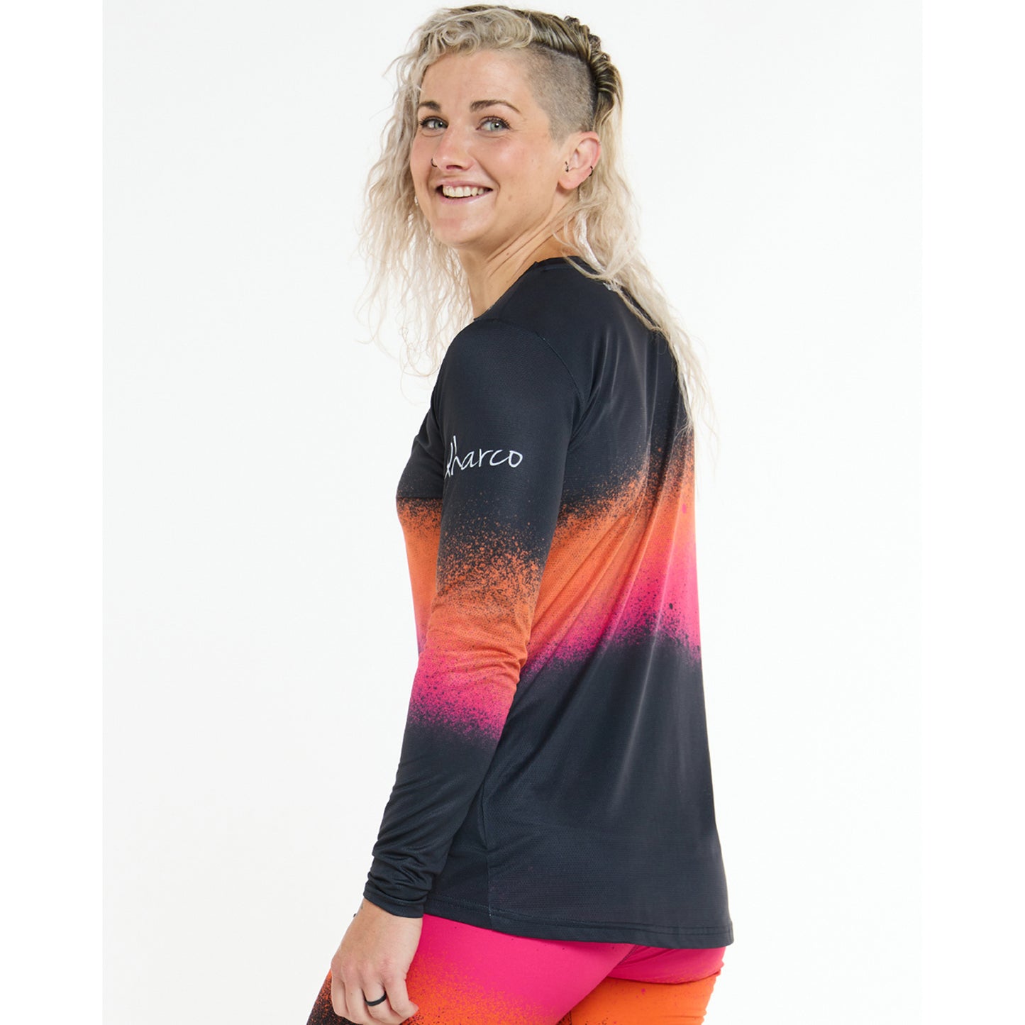 Donna DHARCO BLACK SNAKE Maglia a maniche lunghe Nero/Arancione