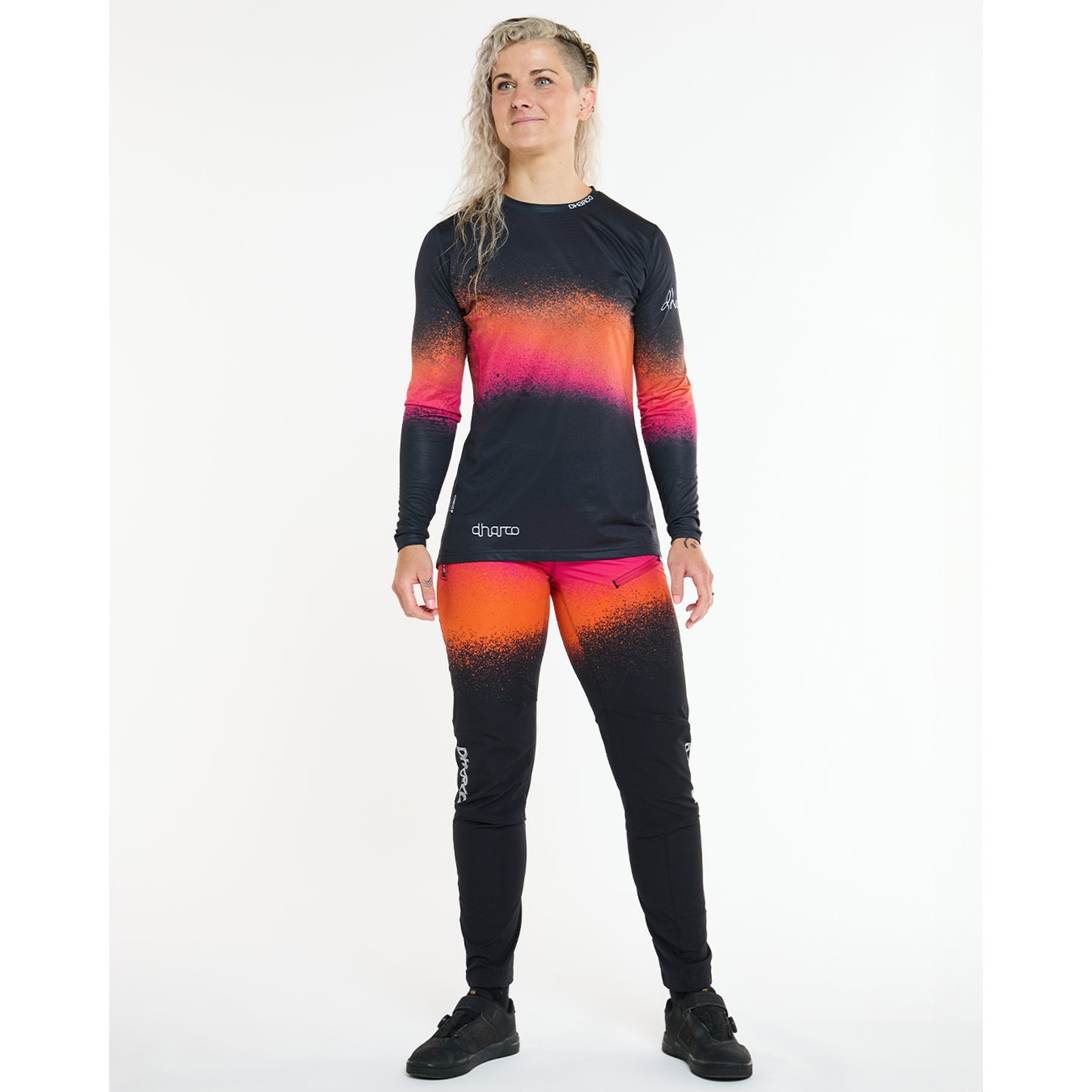 Donna DHARCO BLACK SNAKE Maglia a maniche lunghe Nero/Arancione