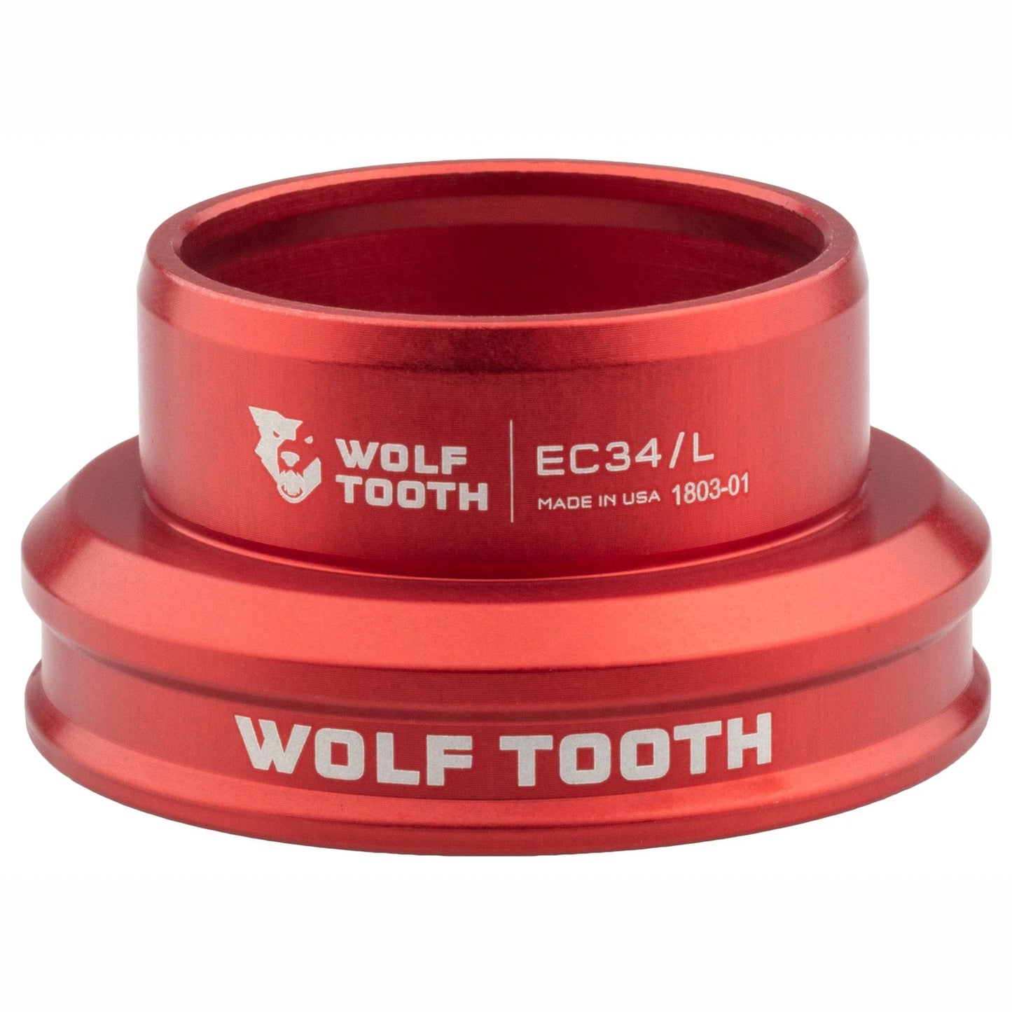 Coppa bassa per serie sterzo esterna WOLF TOOTH PREMIUM 1"1/8 EC34 Rossa