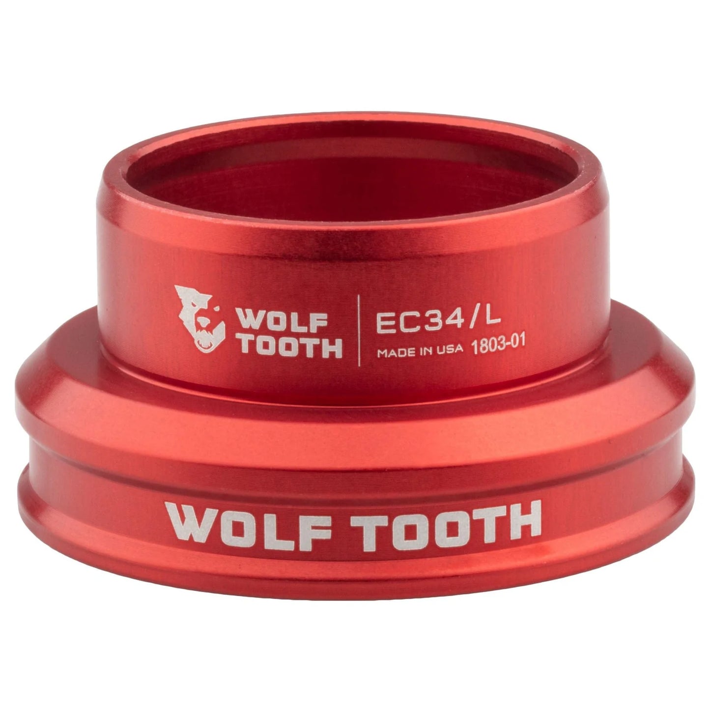 Coppa bassa per serie sterzo esterna WOLF TOOTH PERFORMANCE 1"1/8 EC34 Rossa
