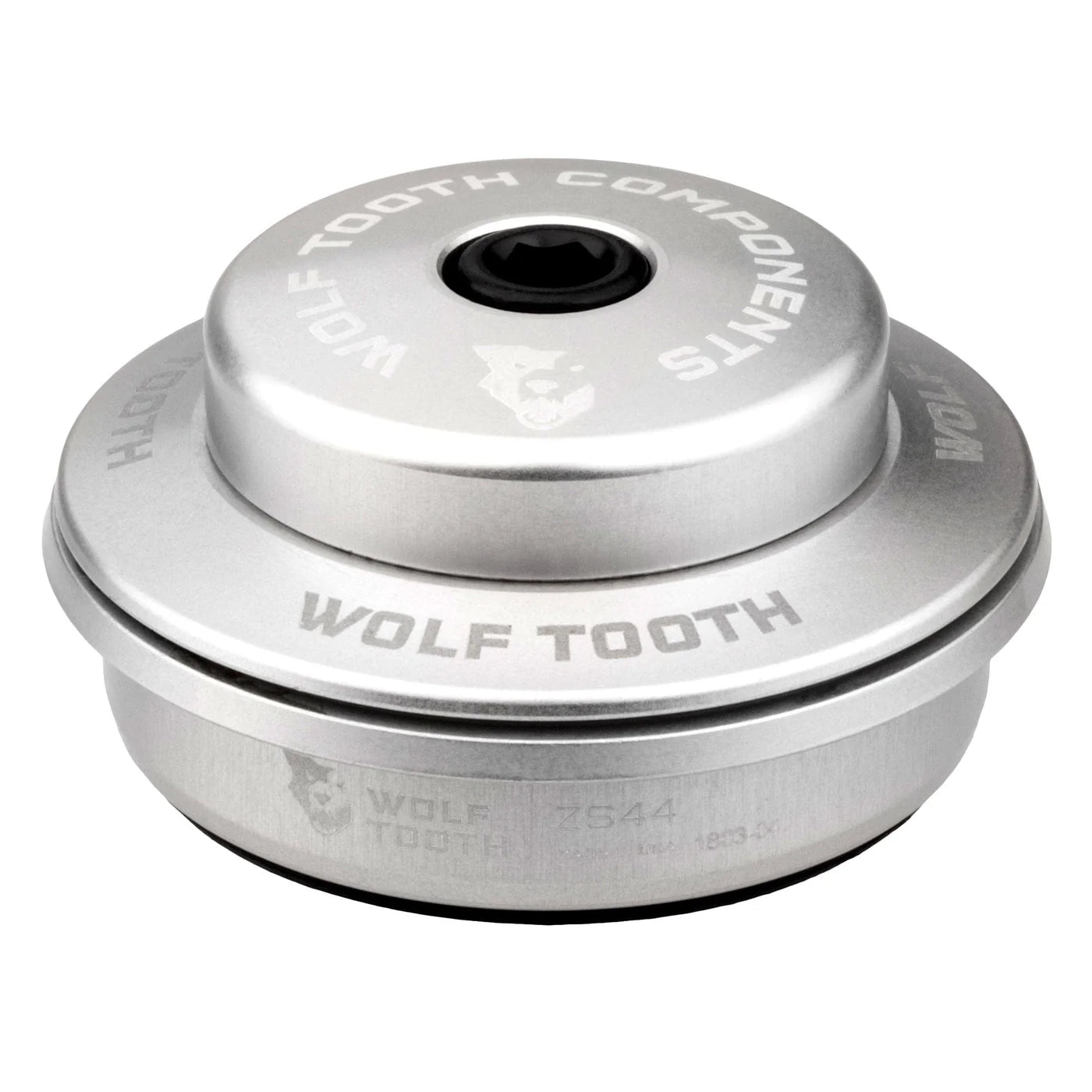 Coppa alta per serie sterzo semi-integrata WOLF TOOTH PREMIUM 1"1/8 ZS44 Stack 6 mm argento