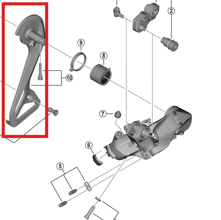 SHIMANO RD-R9250 Clevis estesa e viti di montaggio