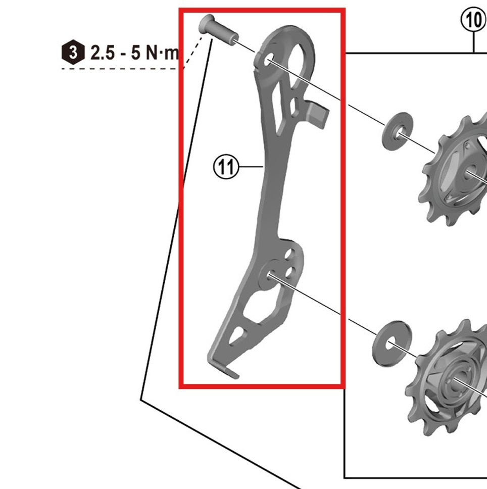 Piastra interna SHIMANO RD-R7100