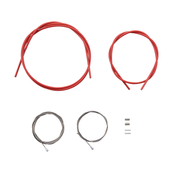 SHIMANO PTFE Kit cavo e tubo freno rosso