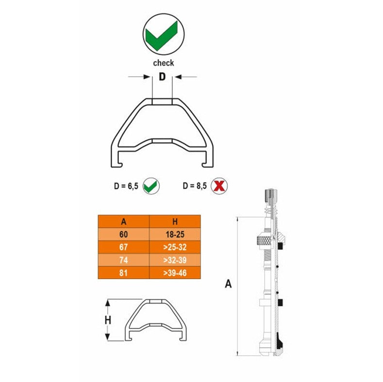 Set di 2 valvole di regolazione della pressione SKS Germany AIRSPY TL S 60 mm