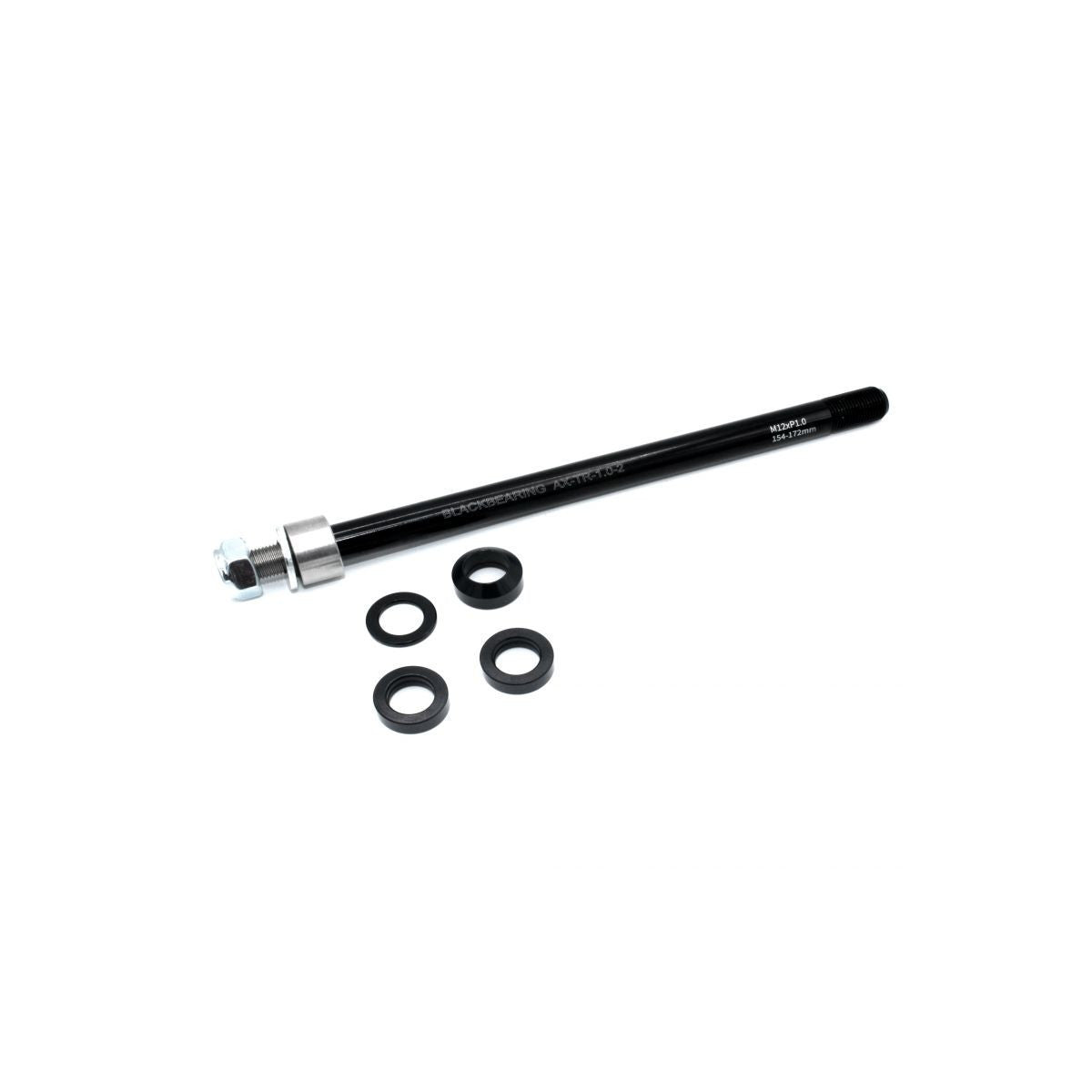Axe de Roue Arrière Remorque BLACKBEARING 12mm 154/172mm Pas 1.0