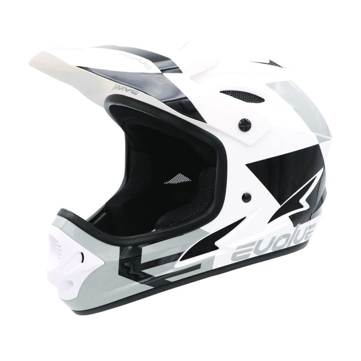 Casco Evolve Storm bianco e nero lucido