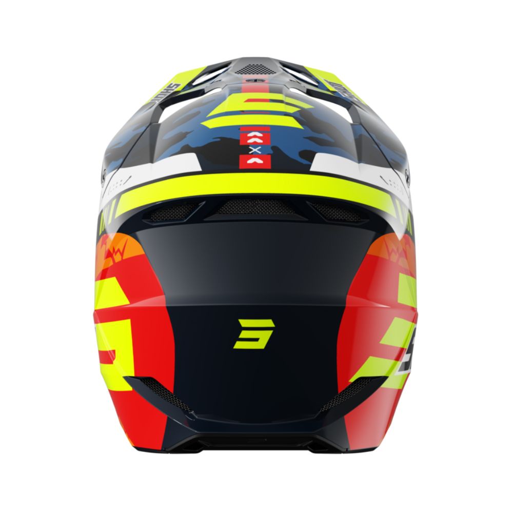 Casque BMX SHOT FURIOUS Junior Flash Blue Neon Yellow Glossy