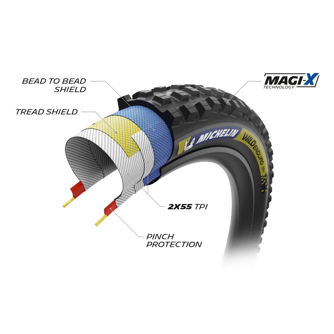Copertone flessibile MICHELIN WILD ENDURO MH Racing Line Dark 29x2.50 Tubeless Ready