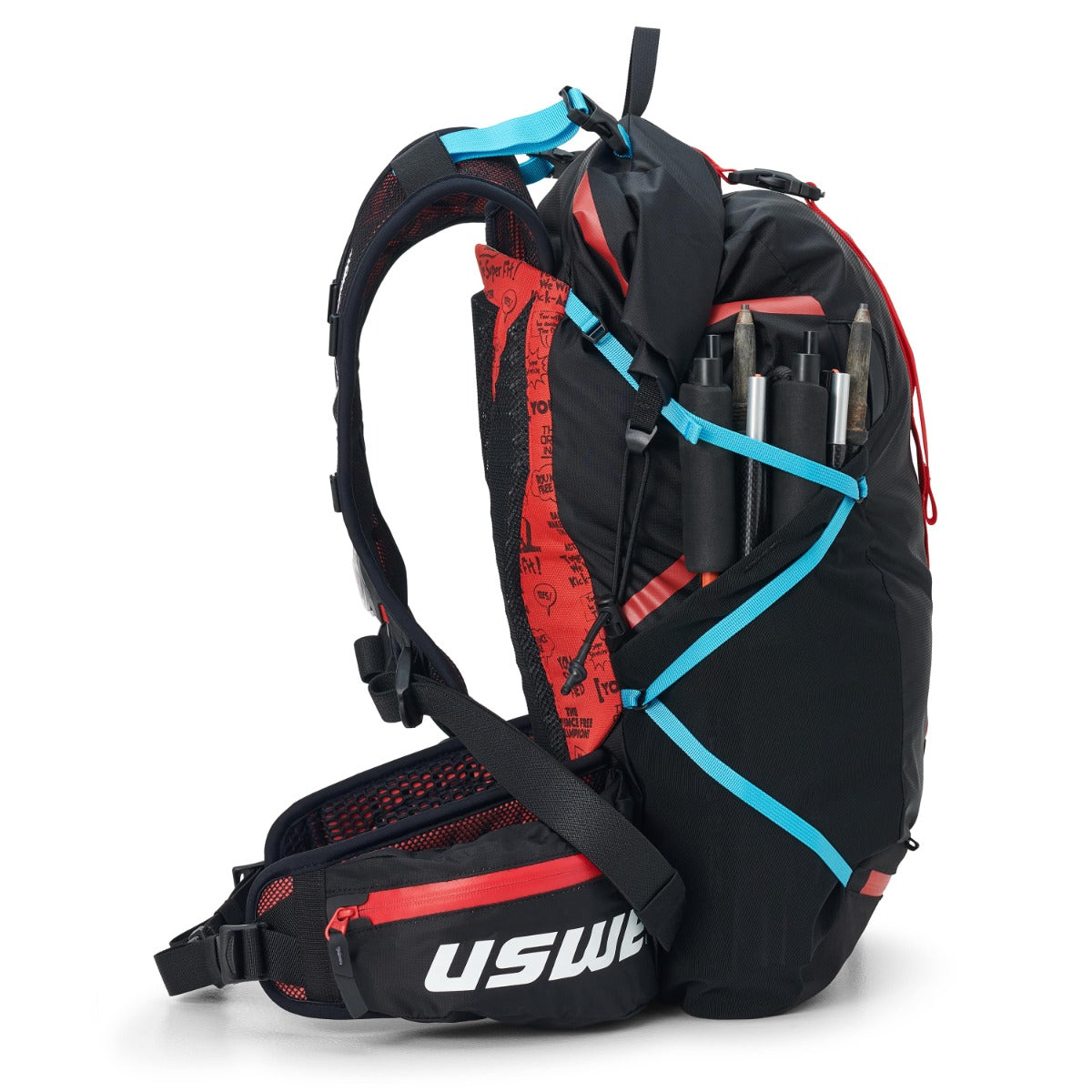 USWE HAJKER 18 L Zaino nero/rosso