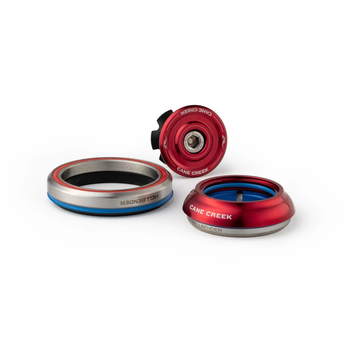 Serie sterzo integrata conica CANE CREEK Hellbender 70 1"1/8-1,5" IS41/IS52 corta rossa