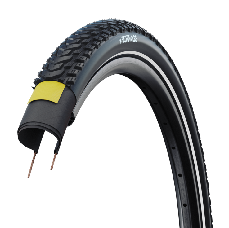 Pneumatico SCHWALBE MARATHON MONDIAL 700x50 TubeType Soft Nero