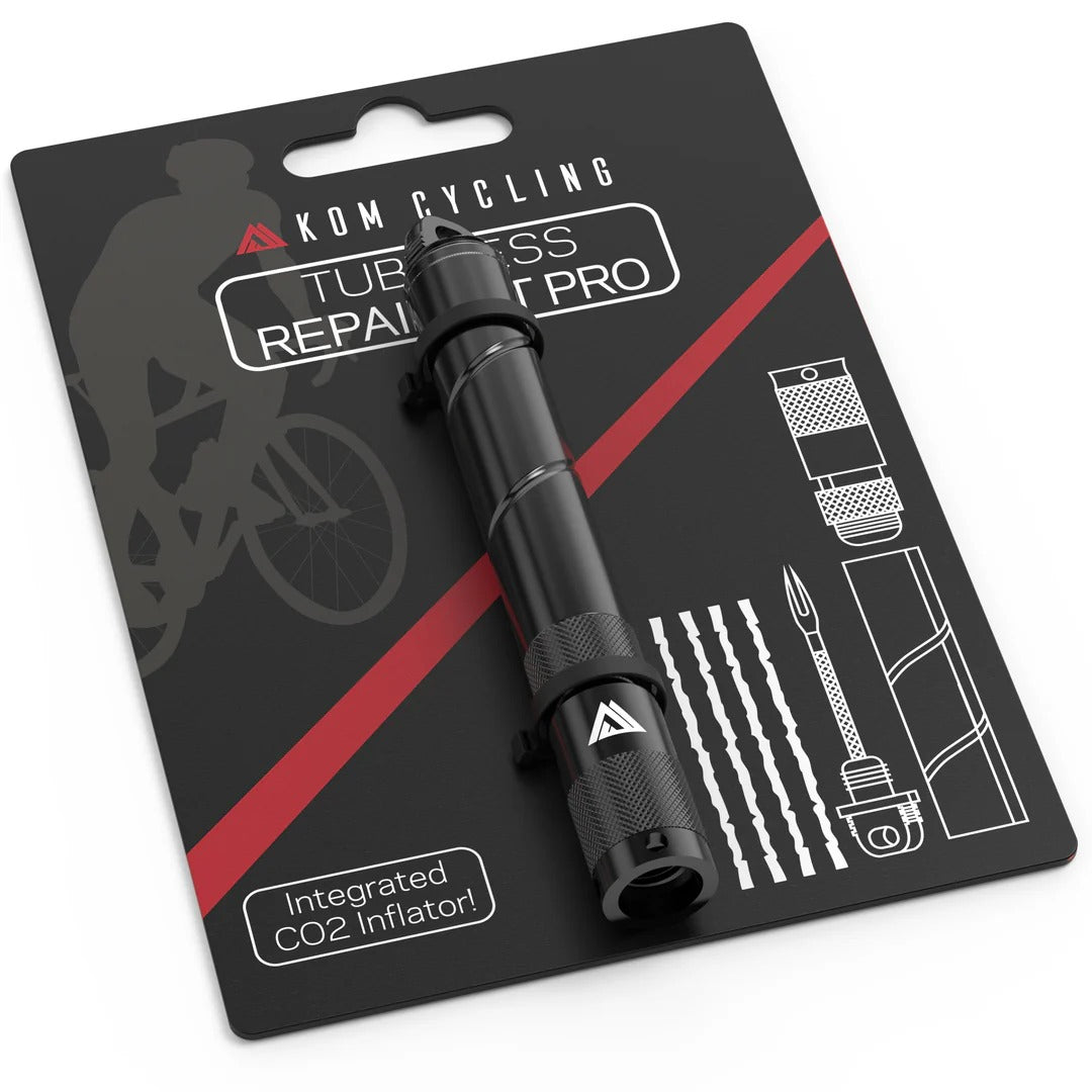 KOM CYCLING Kit di riparazione Tubeless PRO Nero